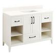 48" Burfield Vanity for Rectangular Undermount Sink - White - Arctic White No Hole - White Sink, , large image number 0