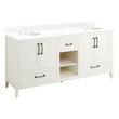 72" Burfield Double Vanity for Undermount Sinks - White - Feathered White 8" - White Sinks, , large image number 0