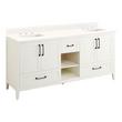 72" Burfield Dbl Vanity for Rect Undermount Sinks - White - Arctic White 8" - White Sinks, , large image number 0