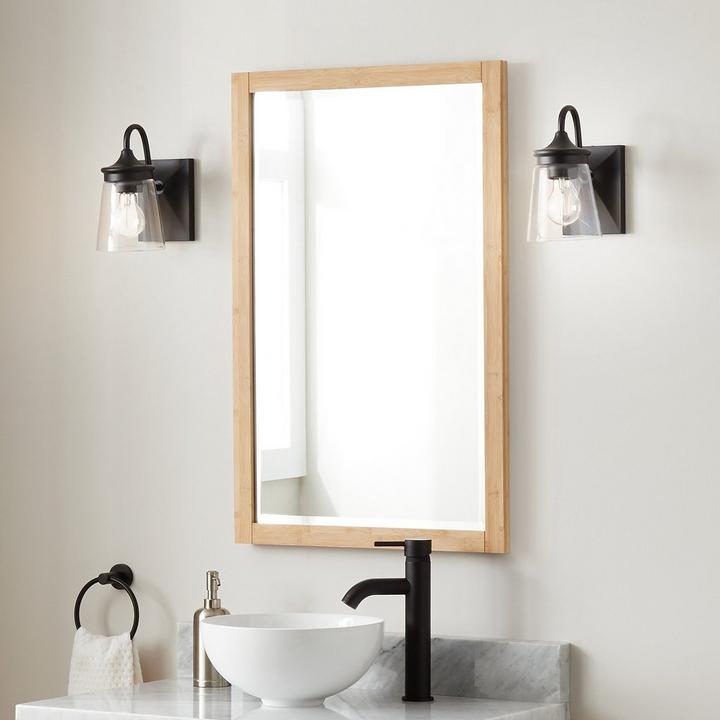 Burfield Bamboo Vanity Mirror in Natural Bamboo