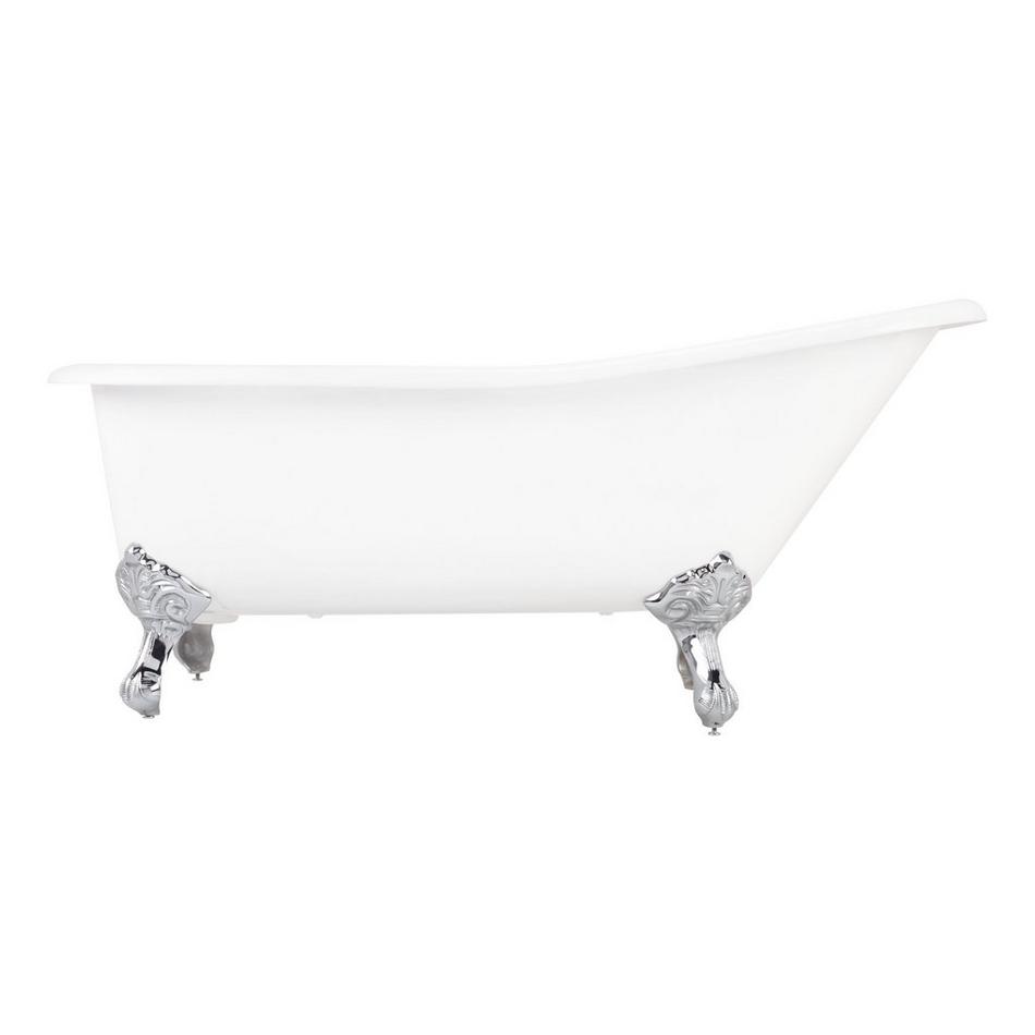 66" Goodwin Cast Iron Slipper Clawfoot Tub - Rolled Rim - Imperial Feet, , large image number 9