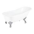66" Goodwin Cast Iron Slipper Clawfoot Tub - Tap Deck - 7" Tap Holes - Imperial Feet, , large image number 6
