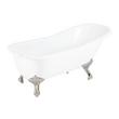 66" Goodwin Cast Iron Slipper Clawfoot Tub - Tap Deck - 7" Tap Holes - Imperial Feet, , large image number 5