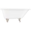 54" Miya Cast Iron Roll-Top Clawfoot Tub with Tap Deck and 7" Rim Holes - Ball & Claw Feet, , large image number 1