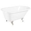 61" Miya Cast Iron Roll-Top Clawfoot Tub with Tap Deck and 7" Rim Holes - Ball & Claw Feet, , large image number 3