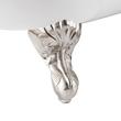 61" Miya Cast Iron Clawfoot Tub - White - 7" Rim Holes - BN Ball & Claw Feet & Drain, , large image number 4
