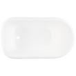 61" Miya Cast Iron Roll-Top Clawfoot Tub - White Feet/Tap Deck/7" Rim Holes - Daisy Wheel Overflow, , large image number 1