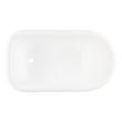 61" Miya Cast Iron Roll-Top Clawfoot Tub - Brushed Nickel Feet/3-3/8" Wall Holes-Daisy Wheel Drain, , large image number 3