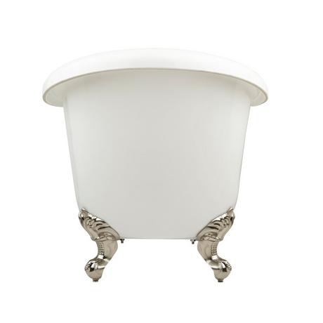 69" Rosalind Acrylic Soaking Double Slipper Clawfoot Tub with Tap Deck and Imperial Feet