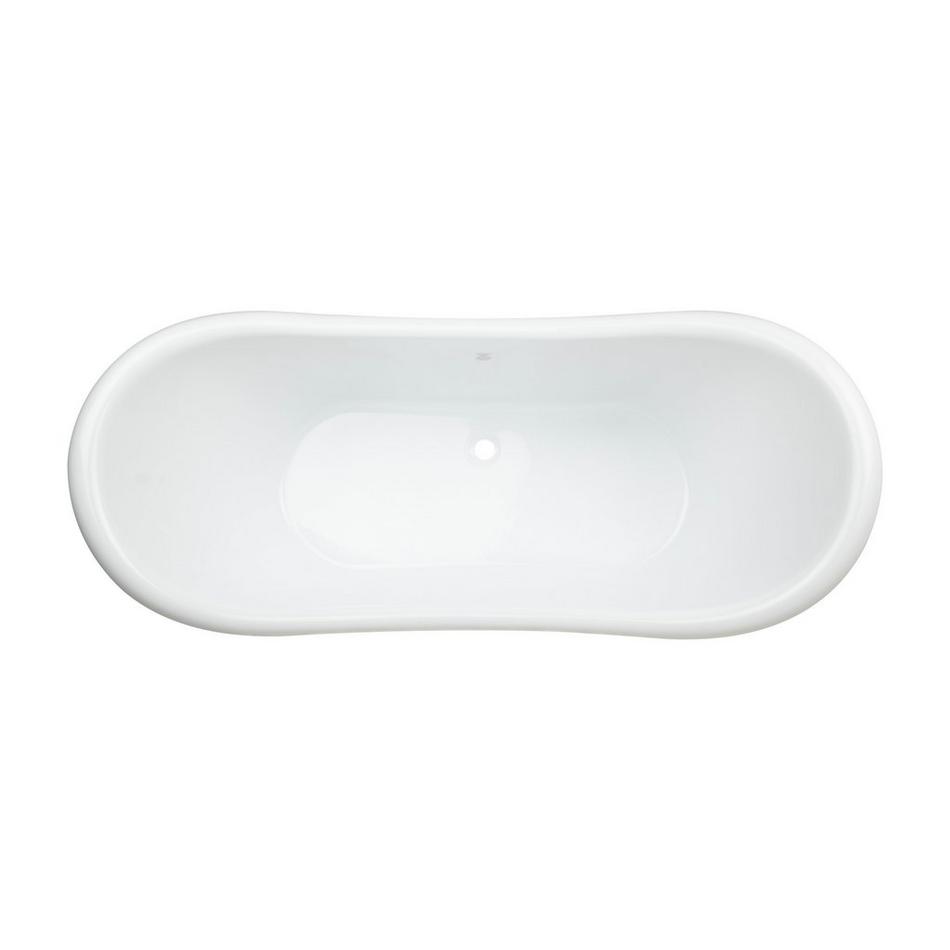 69" Rosalind Acrylic Clawfoot Tub - Roll Top - Imperial Feet, , large image number 3