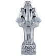 69" Rosalind Acrylic Tub - Chrome Lion Feet - Tap Deck - No Faucet Holes-Daisy Wheel Drain, , large image number 2