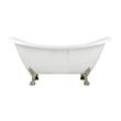 69" Rosalind Acrylic Tub - Nickel Lion Feet - Tap Deck - No Faucet Holes-Daisy Wheel Drain, , large image number 2