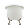 69" Rosalind Acrylic Tub - Nickel Lion Feet - Tap Deck - No Faucet Holes-Daisy Wheel Drain, , large image number 3