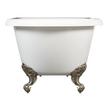 69" Audrey Acrylic Clawfoot Tub - Chrome Imperial Feet - No Tap Holes - Daisy Wheel Overflow Drain, , large image number 2