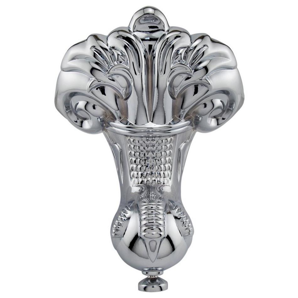 55" Ultra Acrylic Slipper Clawfoot Tub - Roll-Top - Chrome Imperial Feet - Daisy Wheel Overflow, , large image number 2
