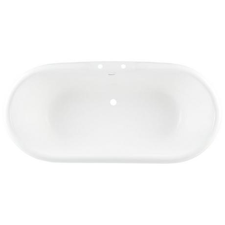 66" Sanford Cast Iron Clawfoot Tub - 7" Rim Holes - Black - Imperial Feet