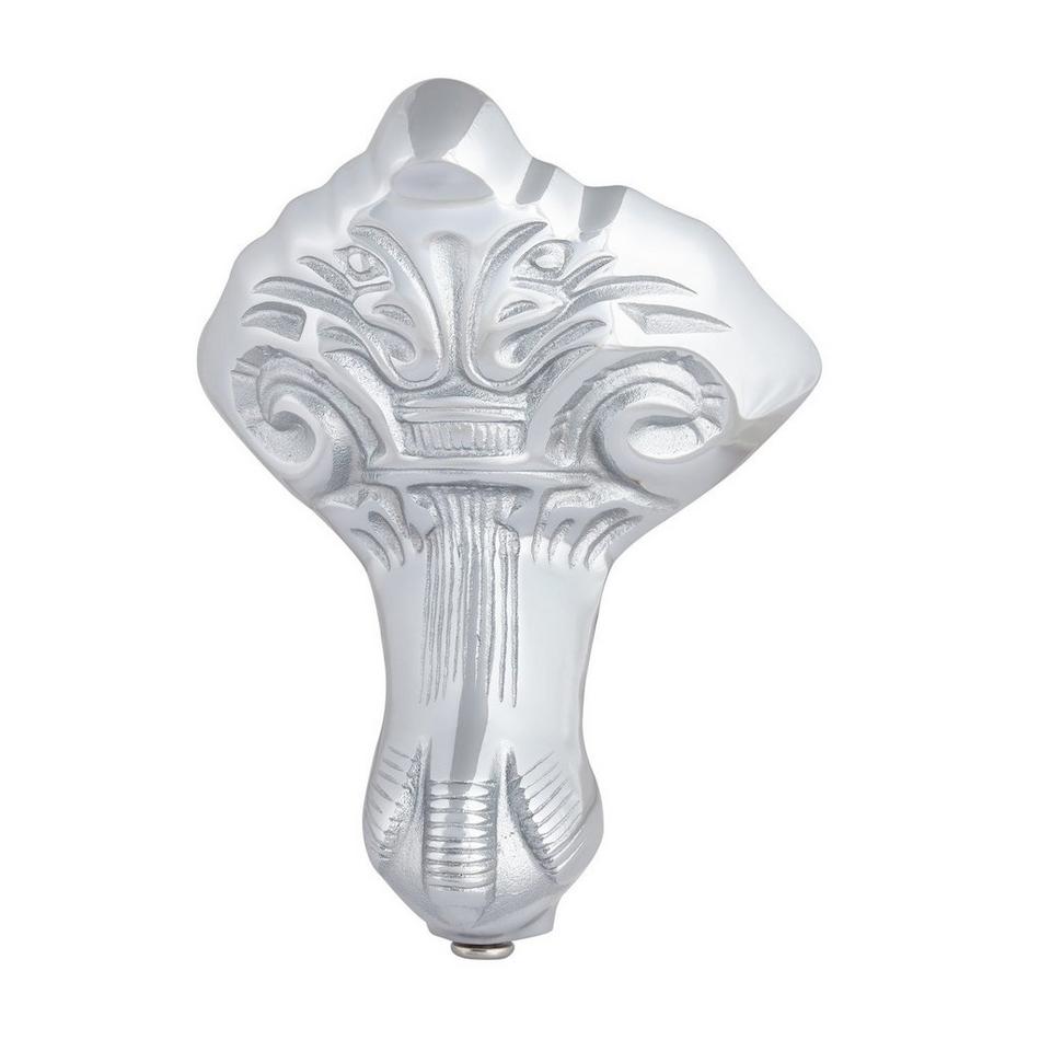 66" Goodwin Cast Iron Slipper Clawfoot Tub - Dark Gray - Rolled Rim - Chrome Feet & Drain, , large image number 2