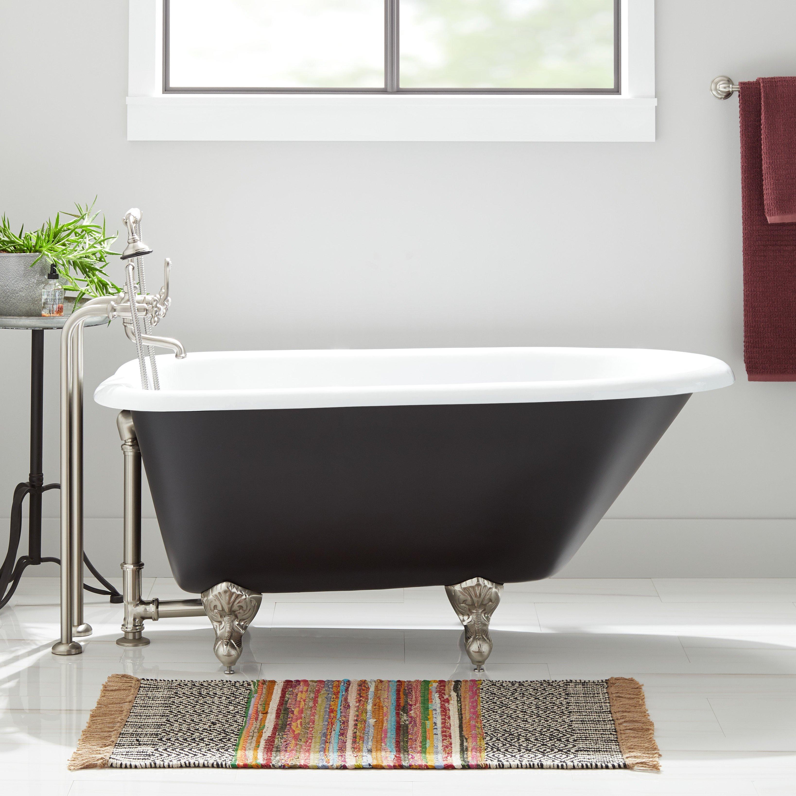 Clawfoot tub on sale black exterior