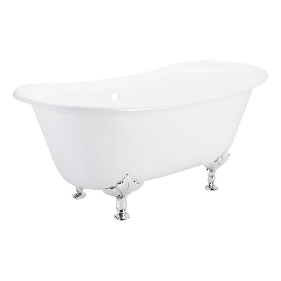 68" Waller Cast Iron Clawfoot Double Slipper Tub - Modern Feet, , large image number 6