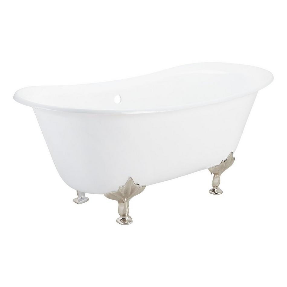 68" Waller Cast Iron Clawfoot Double Slipper Tub - Modern Feet, , large image number 5