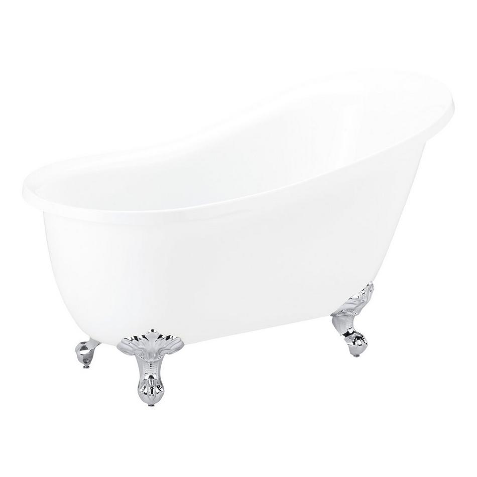 61" Ultra Acrylic Slipper Clawfoot Tub - Roll Top - Imperial feet, , large image number 7