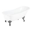 66" Goodwin Cast Iron Slipper Clawfoot Tub - Rolled Rim - Imperial Feet, , large image number 5