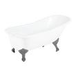 66" Goodwin Cast Iron Slipper Clawfoot Tub - Tap Deck - 7" Tap Holes - Imperial Feet, , large image number 7