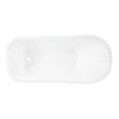 66" Goodwin Cast Iron Slipper Clawfoot Tub-Dk. Gray Imperial Feet/Tap Deck/7" Tap Holes-Daisy Wh, , large image number 1