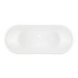 59" Lena Cast Iron Double-Slipper Clawfoot Tub - White - Rolled Rim - Black Feet & Drain, , large image number 2