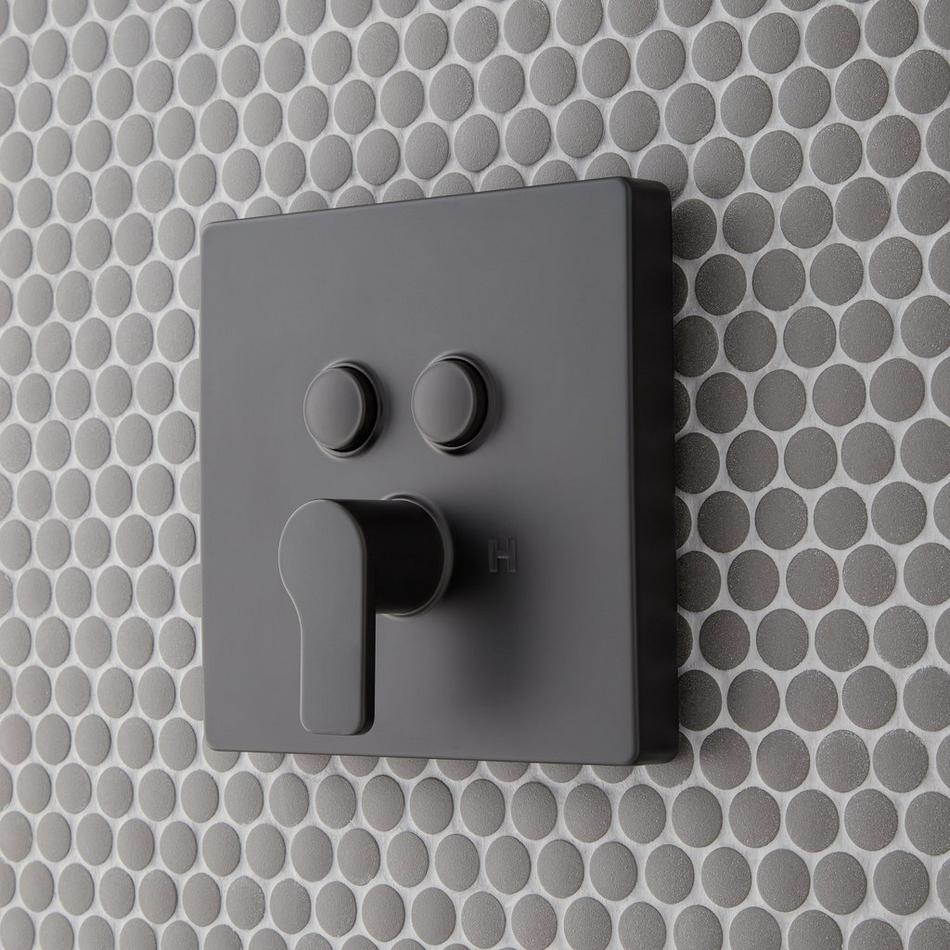 Hibiscus Simple Select Pressure Balance Shower Trim and Valve - Matte Black, , large image number 0