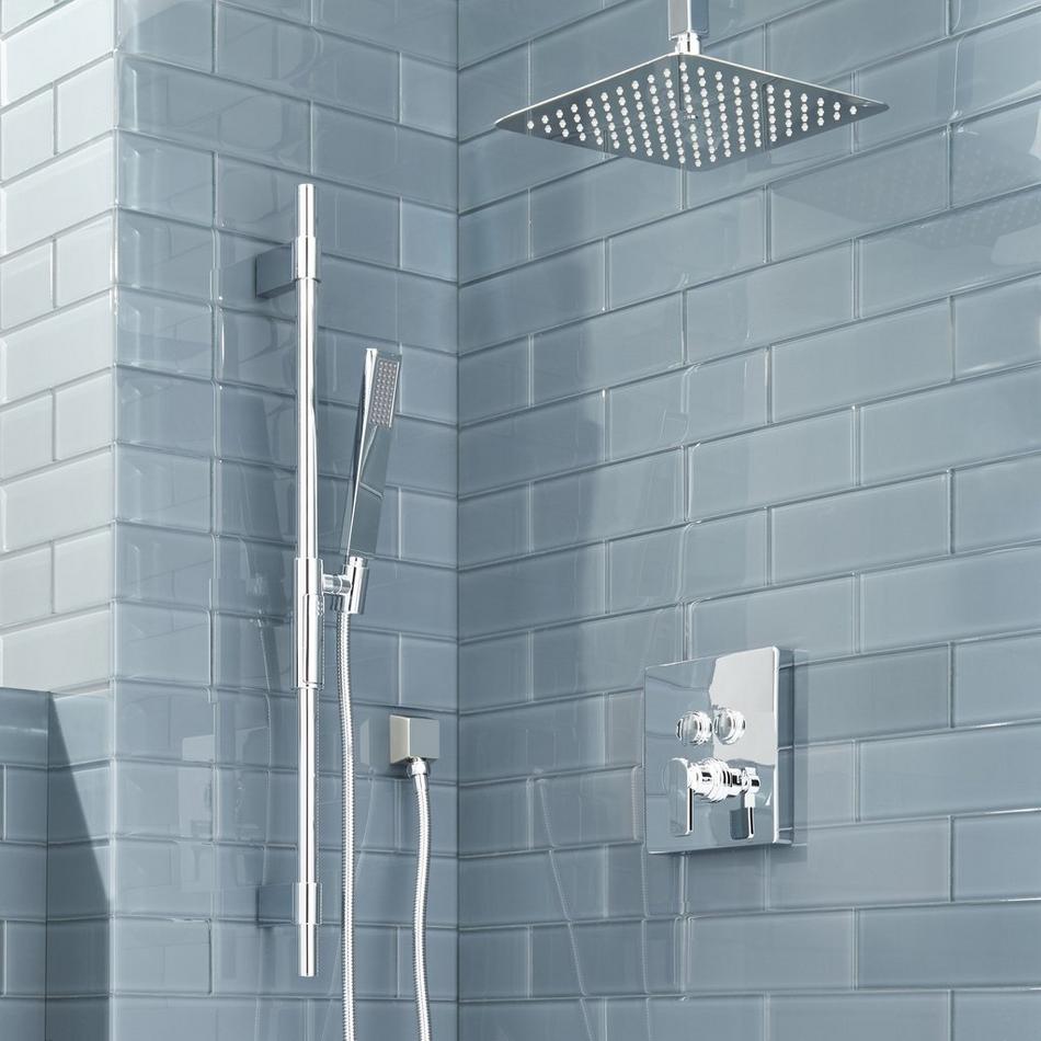Hibiscus Simple Select Shower System with Rainfall Shower and Hand Shower - Chrome, , large image number 0