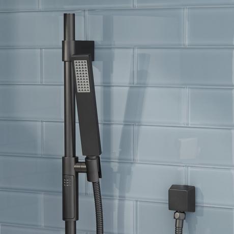 Hibiscus Simple Select Shower System with Rainfall Shower and Hand Shower - Matte Black