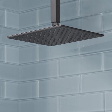 Hibiscus Simple Select Shower System with Rainfall Shower and Hand Shower - Matte Black