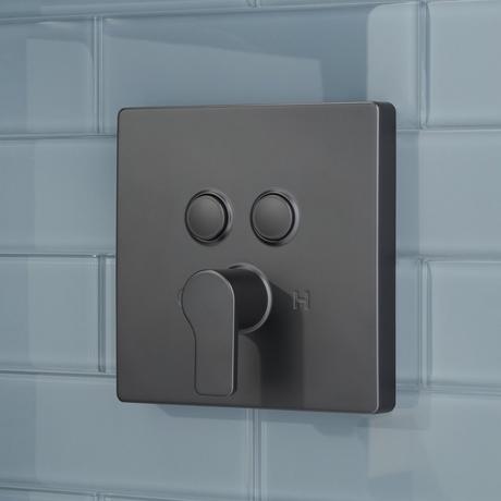 Hibiscus Simple Select Shower System with Rainfall Shower and Hand Shower - Matte Black