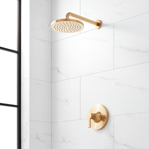 Lentz Pressure Balance Shower System With Lever Handles