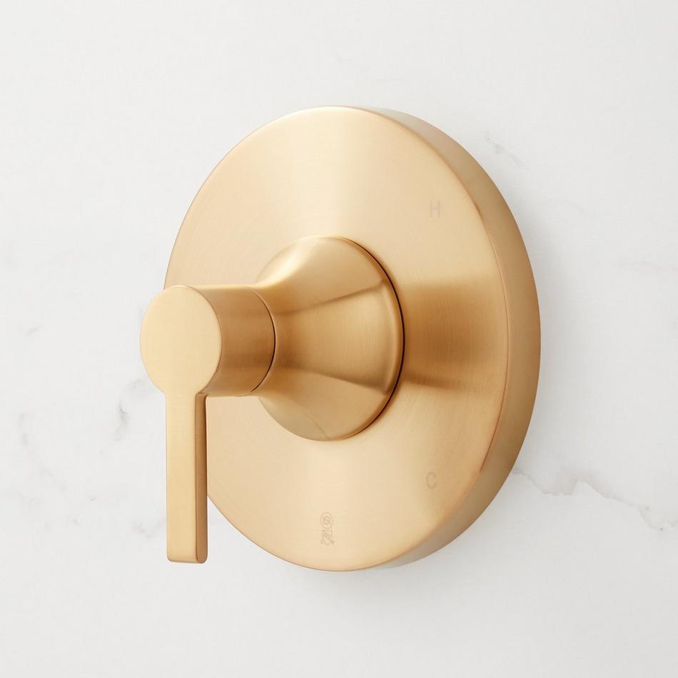 Lentz Pressure Balance Shower System With Lever Handles - Brushed Gold, , large image number 2