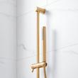 Lentz Pressure Balance Shower System With Slide Bar and Hand Shower - Lever Handles - Brushed Gold, , large image number 2