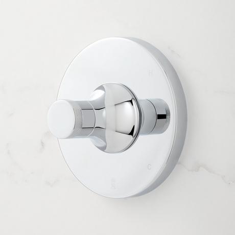 Lentz Pressure Balance Shower System With Hand Shower - Knob Handles - Chrome