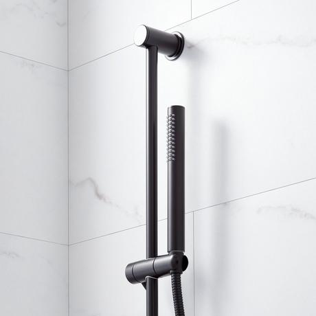Lentz Pressure Balance Shower System With Slide Bar and Hand Shower - Knob Handles