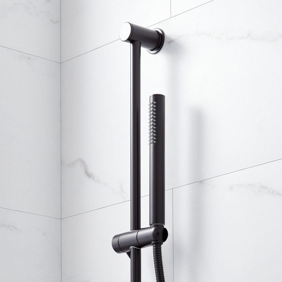 Lentz Pressure Balance Shower System With Hand Shower - Knob Handles - Matte Black, , large image number 2