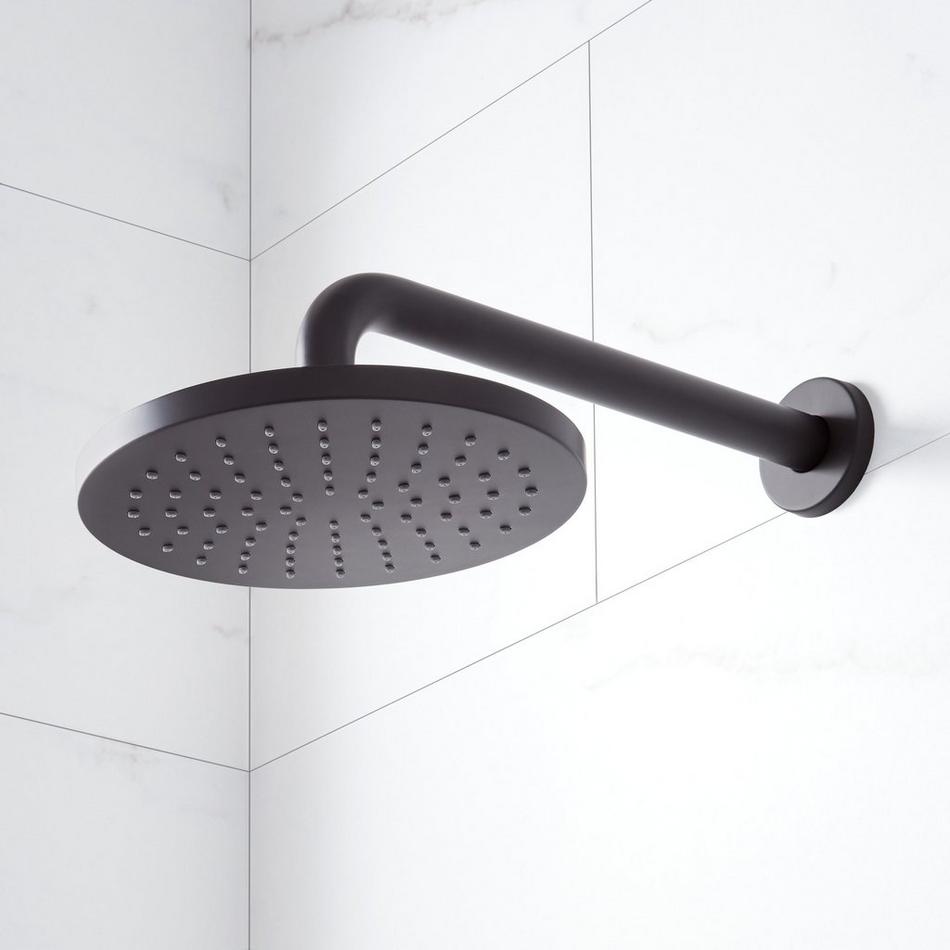 Lentz Pressure Balance Shower System With Slide Bar and Hand Shower - Knob Handles - Matte Black, , large image number 1