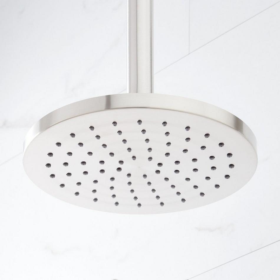 Lentz Pressure Balance Shower System With Rainfall Shower & Hand Shower - Lever Handles - Br. Nickel, , large image number 1