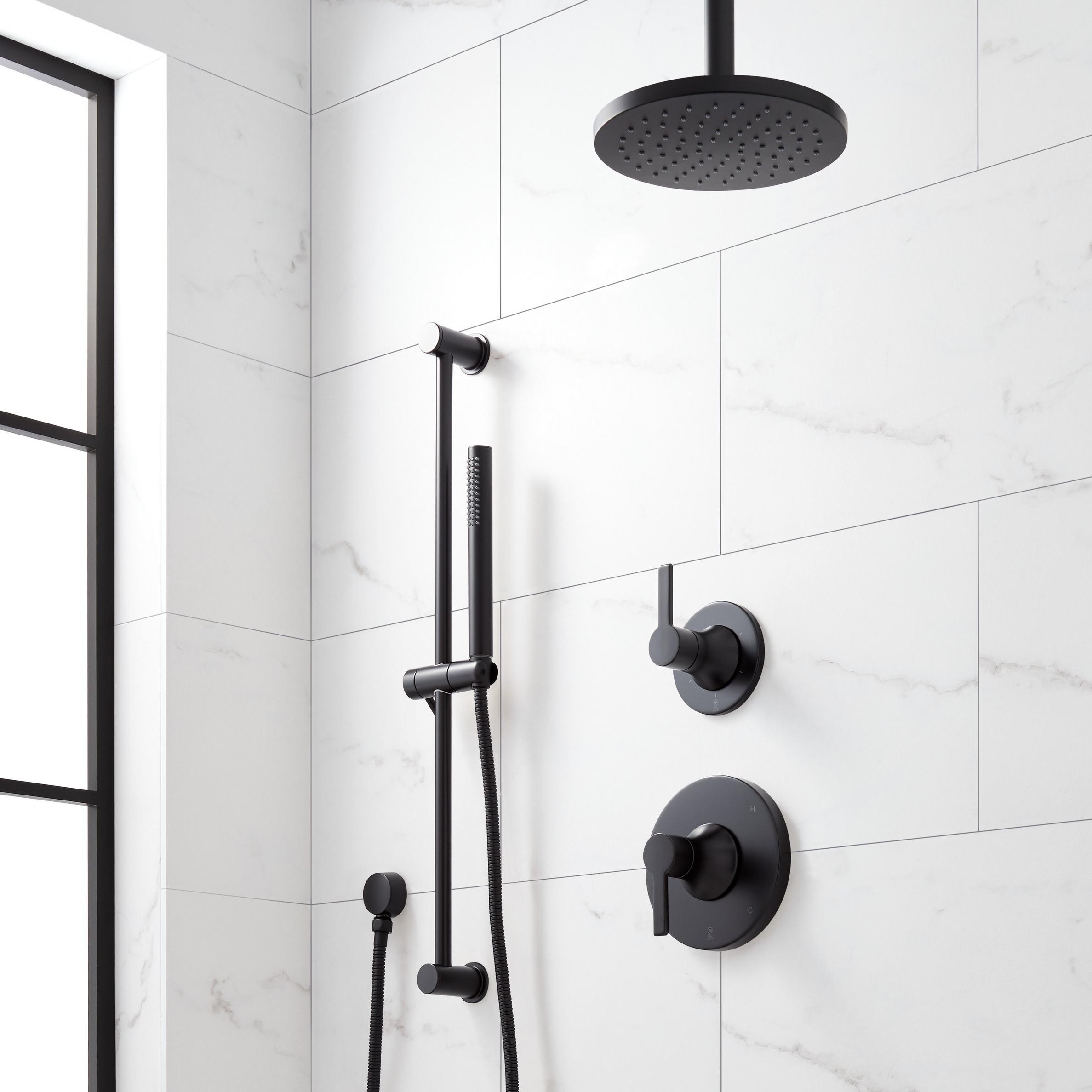 Lentz Pressure Balance Shower System With Rainfall Shower & Hand Shower