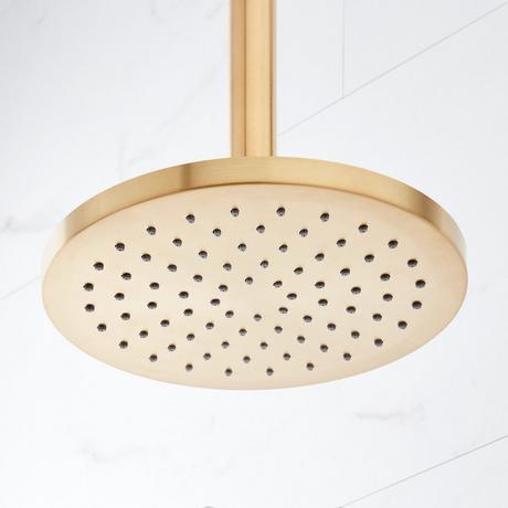 Lentz Pressure Balance Shower System With Rainfall Shower & Hand Shower - Knob Handles