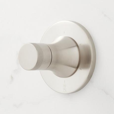 Lentz Pressure Balance Shower System With Rainfall Shower & Hand Shower - Knob Handles