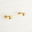 6-5/16" Linette Solid Brass Cabinet Pull - Satin Brass/Polished Brass, , large image number 0
