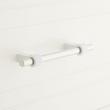 6-5/16" Linette Solid Brass Cabinet Pull - White/Polished Nickel, , large image number 0