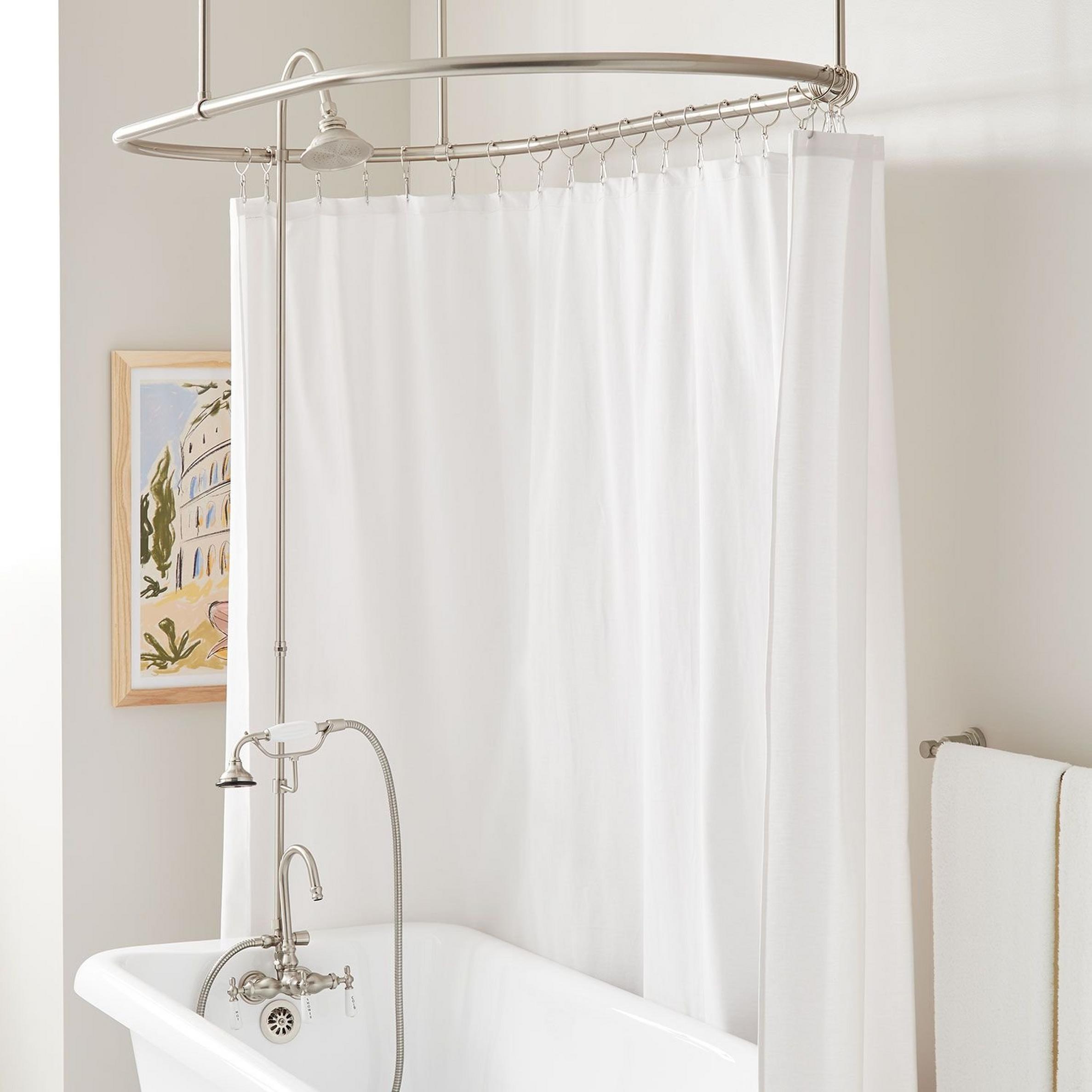 Gooseneck Shower Conversion Kit with Hand Shower 60" x 30" Oval