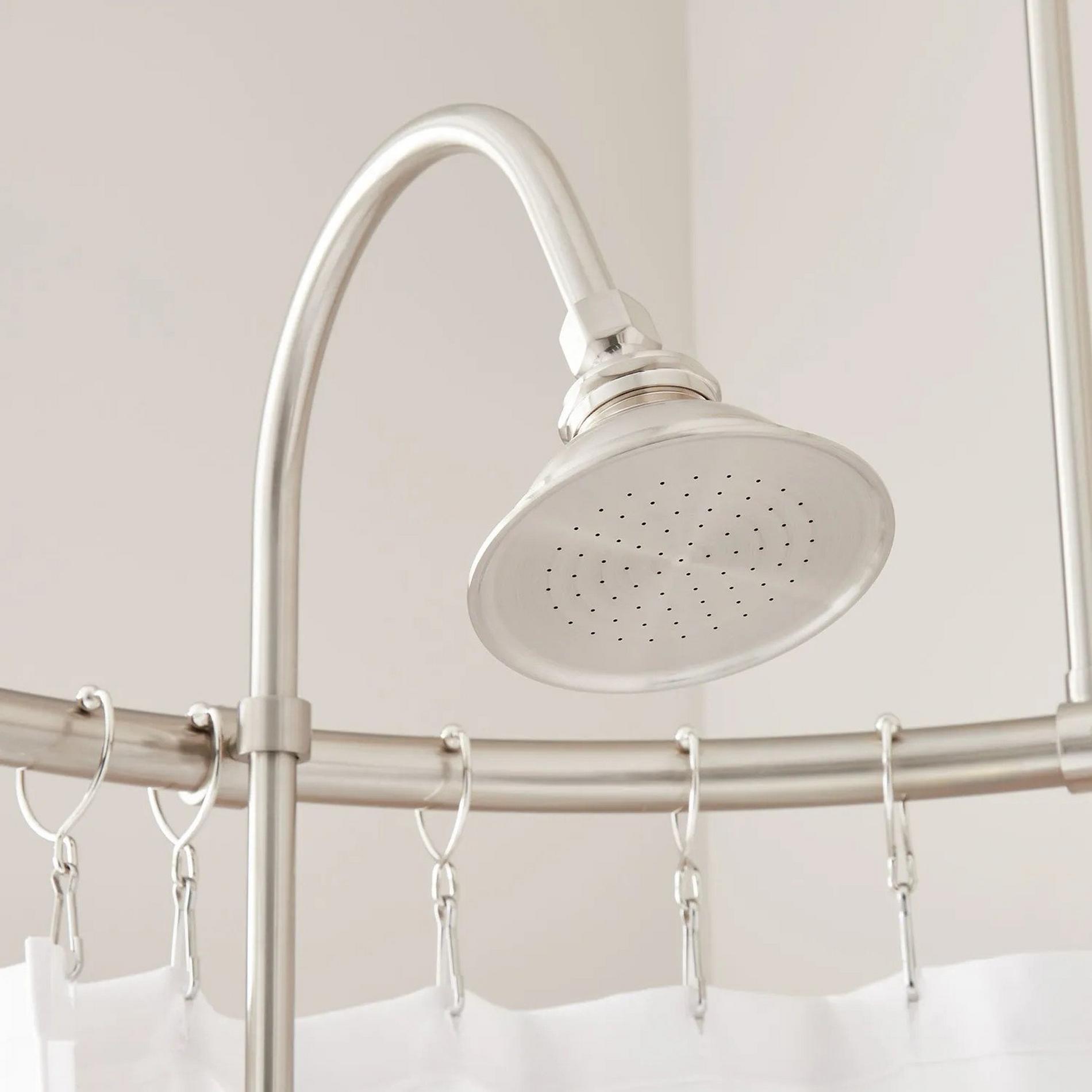 Gooseneck Shower Conversion Kit with Hand Shower 60" x 30" Oval