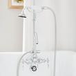 Gooseneck Shower Conversion Kit with Hand Shower - 60" x 30" Oval Shower Ring - Chrome, , large image number 1